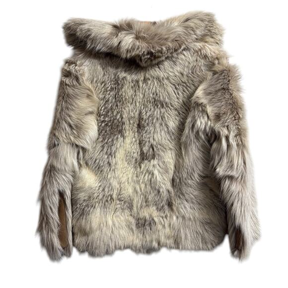 Dino Rocco Vintage Goat Fur Coat in White Cream - Picture 3 of 9